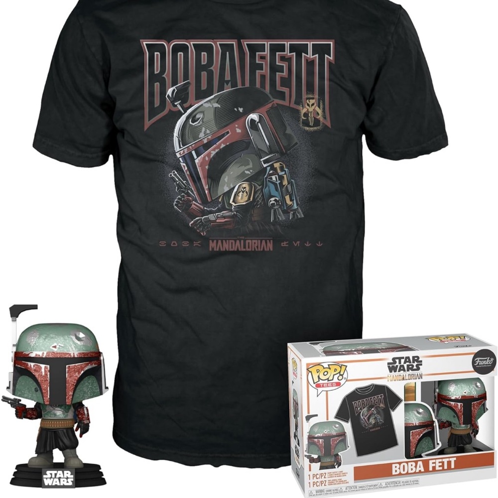 FUNKO POP & TEE: Star Wars- Boba Fett- L